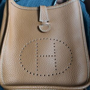 Hermes Tan Evelyne Crossbody Bag